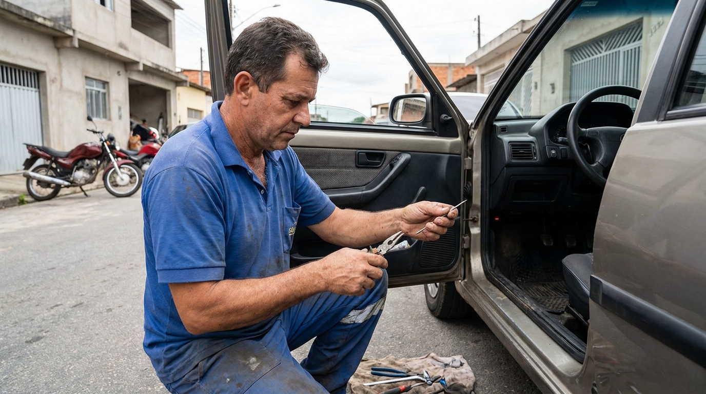 Extração em Cadeado em Argolas, Vila Velha‑ES