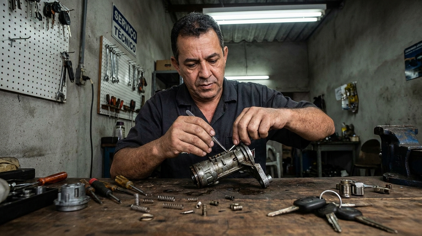 Troca de Segredo da Porta do Carro no Ataíde, Vila Velha‑ES